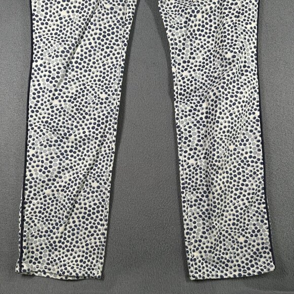 Coldwater Creek Pants Womens 16 Blue Polka Dot Classic Fit Straight Leg Casual - Picture 2 of 12